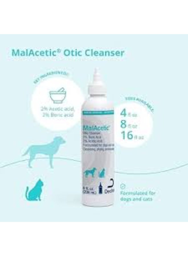 DECHRA MalAcetic Otic Cleanser Ear Care Solution for Dogs Cats & Horses 118 ml – Cleaning & Drying Support - Image 5